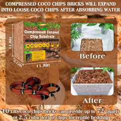 ZeeDix chips de coco expandibles para sustrato suelto