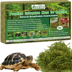 ZeeDix musgo sphagnum 8oz para reptiles, proporciona sustrato suave y natural