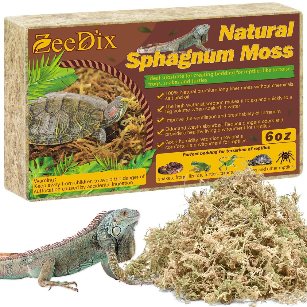 ZeeDix musgo sphagnum de fibras largas para terrario.
