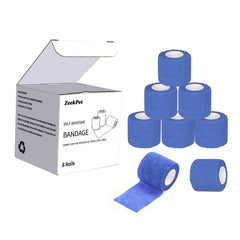Vendaje autoadhesivo ZeekPet 2x5 yardas, 8 rollos, soporte versátil para herida
