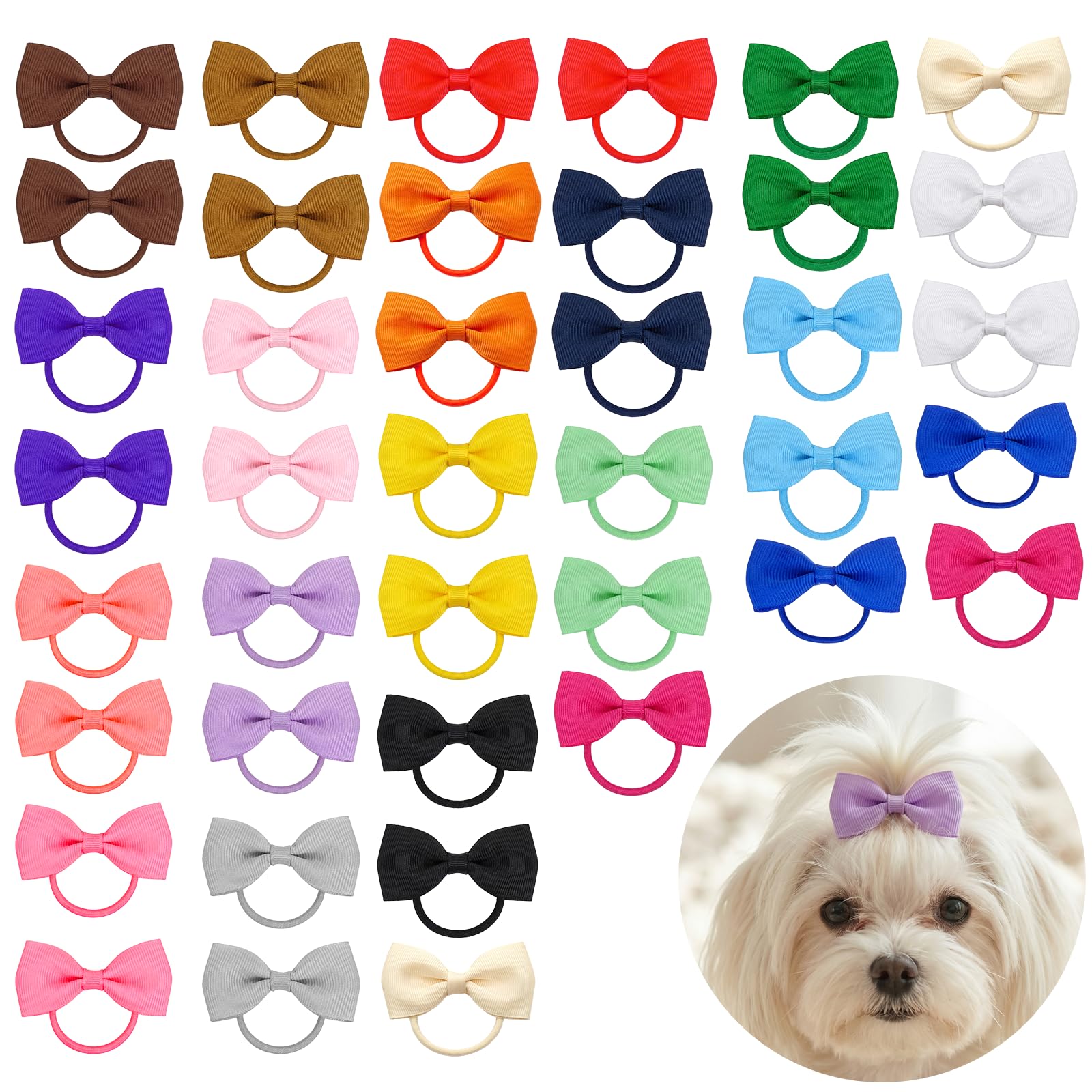 Zelphvt arco de pelo para perro de 2 pulgadas, ideal para peinados elegantes en paseos.