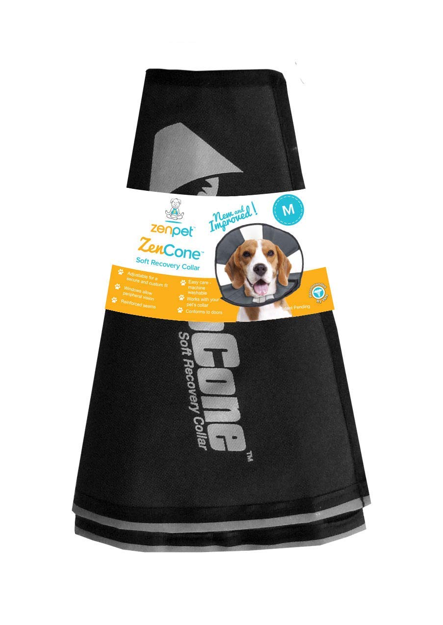 Cono ZenPet para perro cómodo y seguro durante la recuperación.