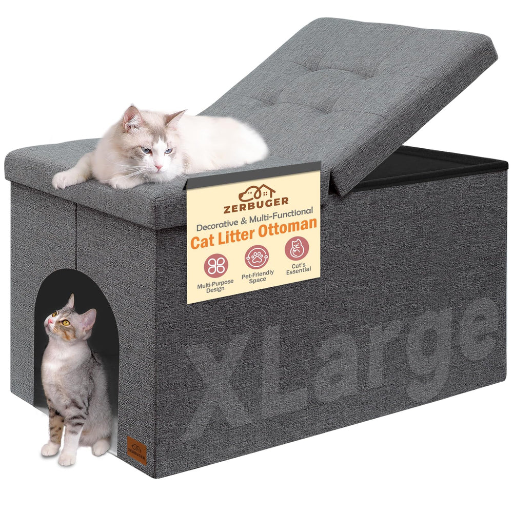 Zerbuger caja arenero oculta en banqueta frente: privacidad para el gato