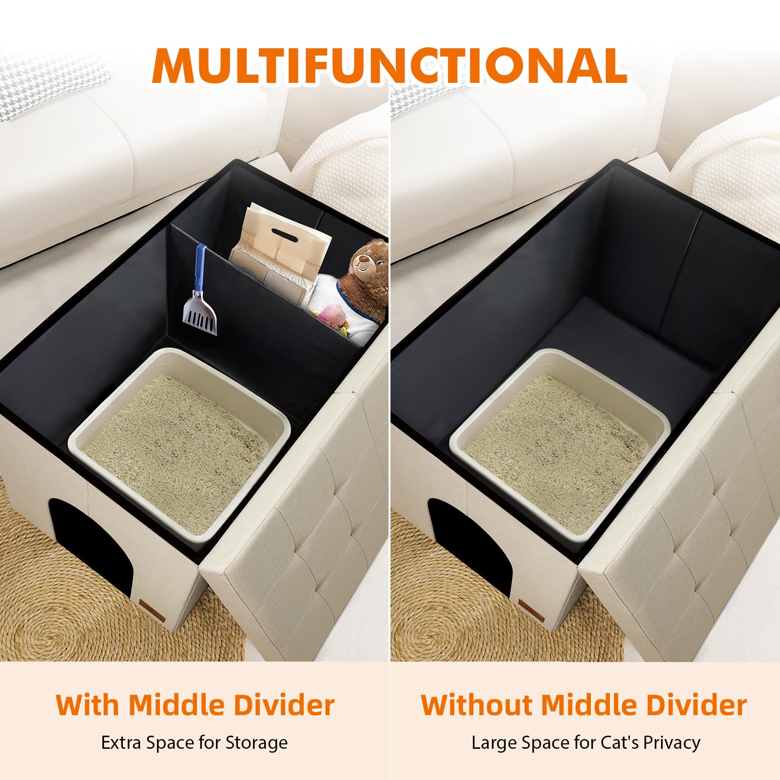 Zerbuger cama de gato incorporada en mueble, refugio cómodo para tu mascota.