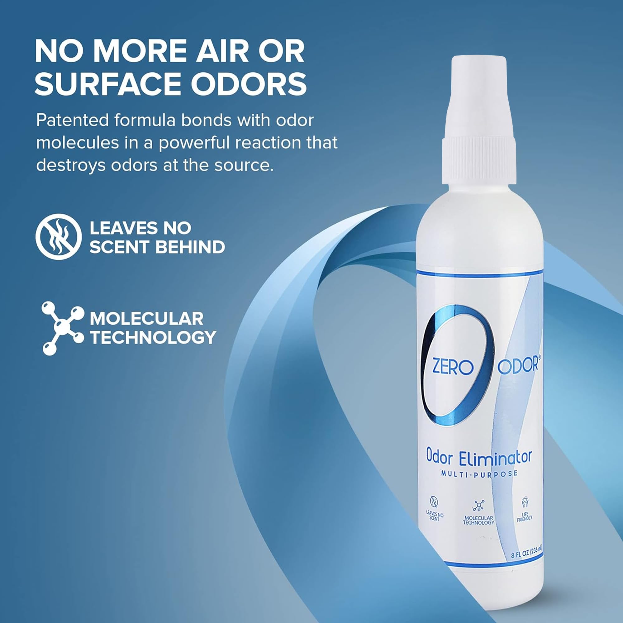 Zero Odor eliminador de olores en superficies para dormitorio