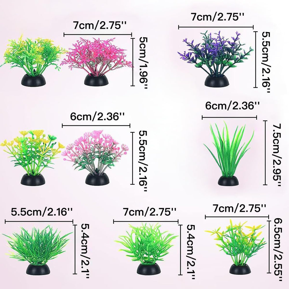 Zeromall planta artificial variada para acuario, añade diversidad visual y textura.