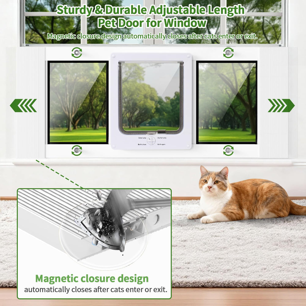 Acceso cómodo para gatos: Zerzuo permite paso libre sin comprometer la seguridad.