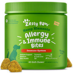 Zesty Paws Aller-Immune Bites en botella para uso diario