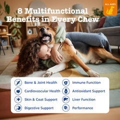 Zesty Paws tableta con glucosamina y condroitina para articulaciones flexibles.