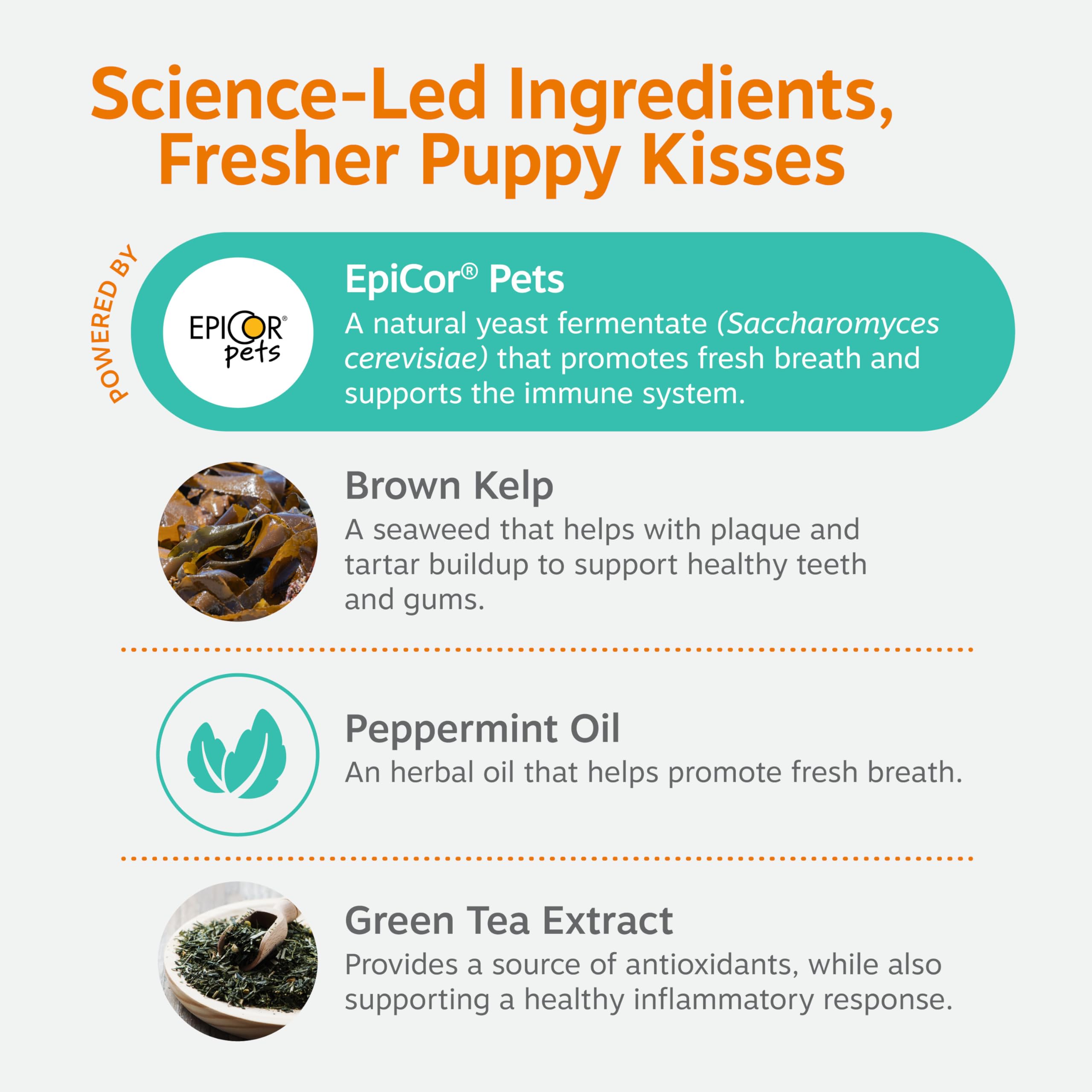 Zesty Paws Clean Breath algas kelp para cuidado bucal