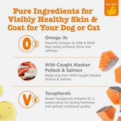 Zesty Paws Dosificador facilita añadir el aceite al alimento.