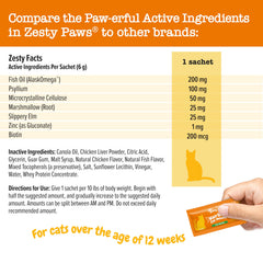 Zesty Paws Hairball Gato: formato en puré con omega-3 para la piel.