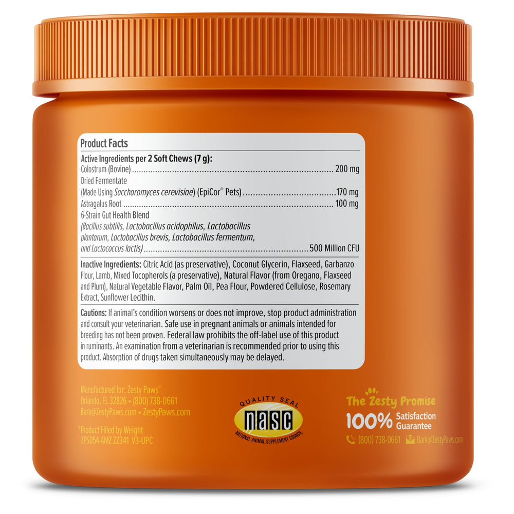 Zesty Paws Lactobacillus acidophilus para la flora intestinal de perros