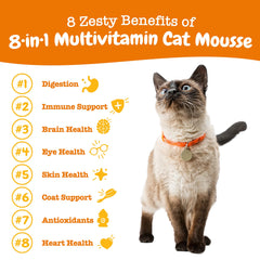 Zesty Paws Mousse para gatos interiores, apoyo inmunitario para mayor resistencia