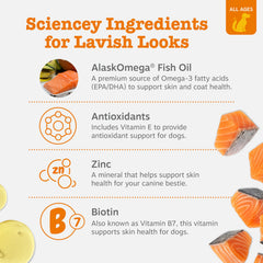 Zesty Paws Omega-3 Alaskan Fish Oil facilita el soporte articular diario.