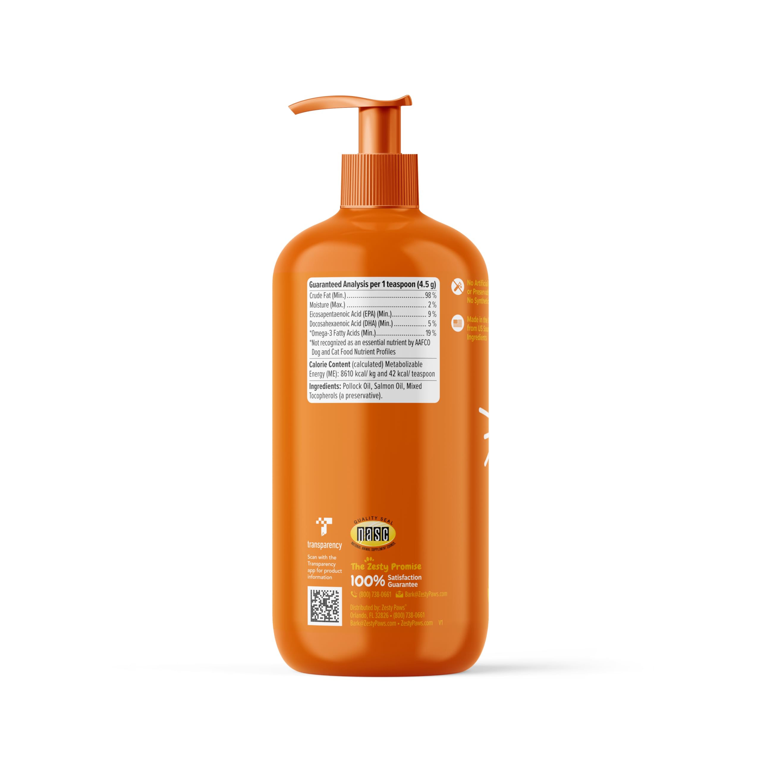 Zesty Paws Presentación de 32 oz para el cuidado continuo.