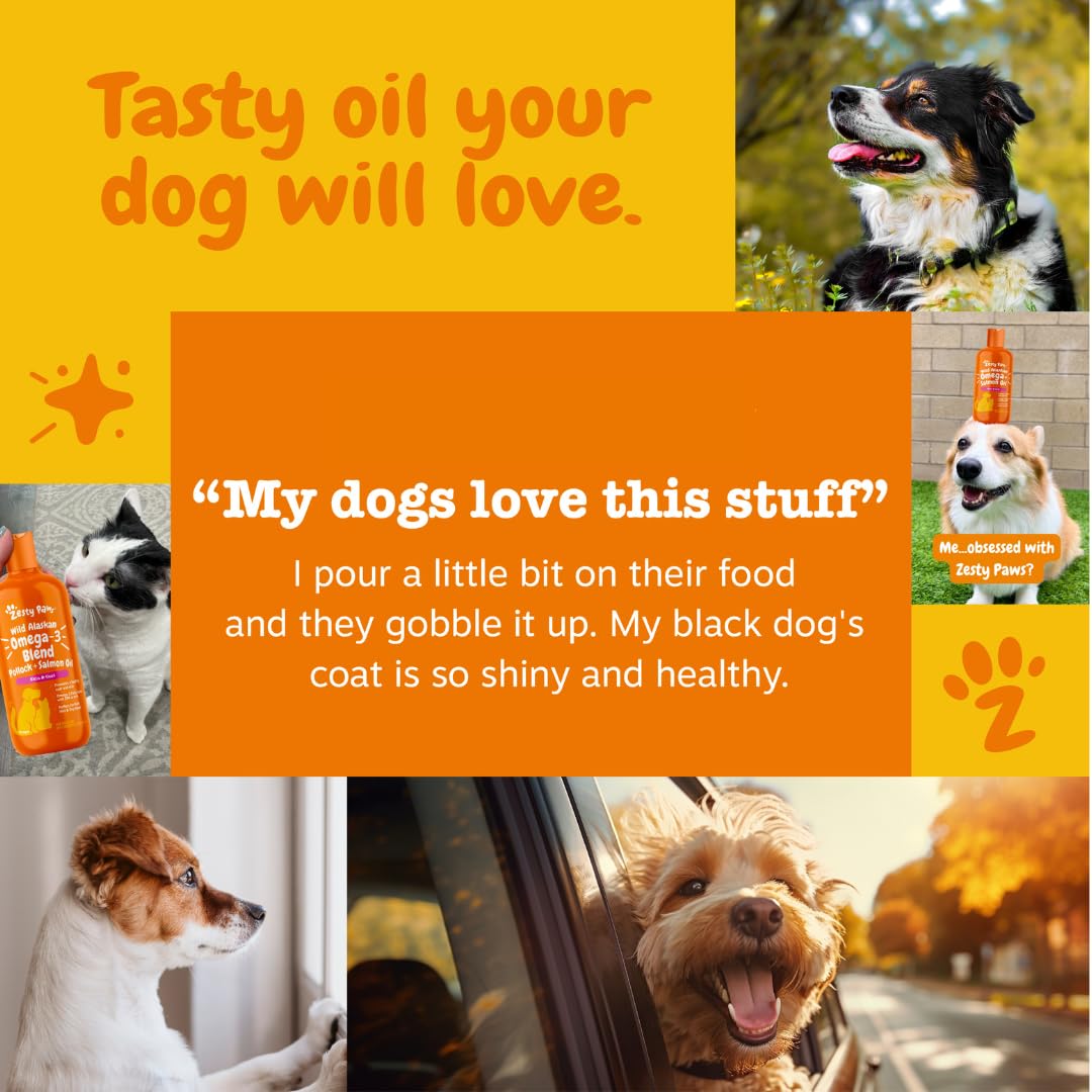 Zesty Paws Presentación de embalaje fácil de almacenar.