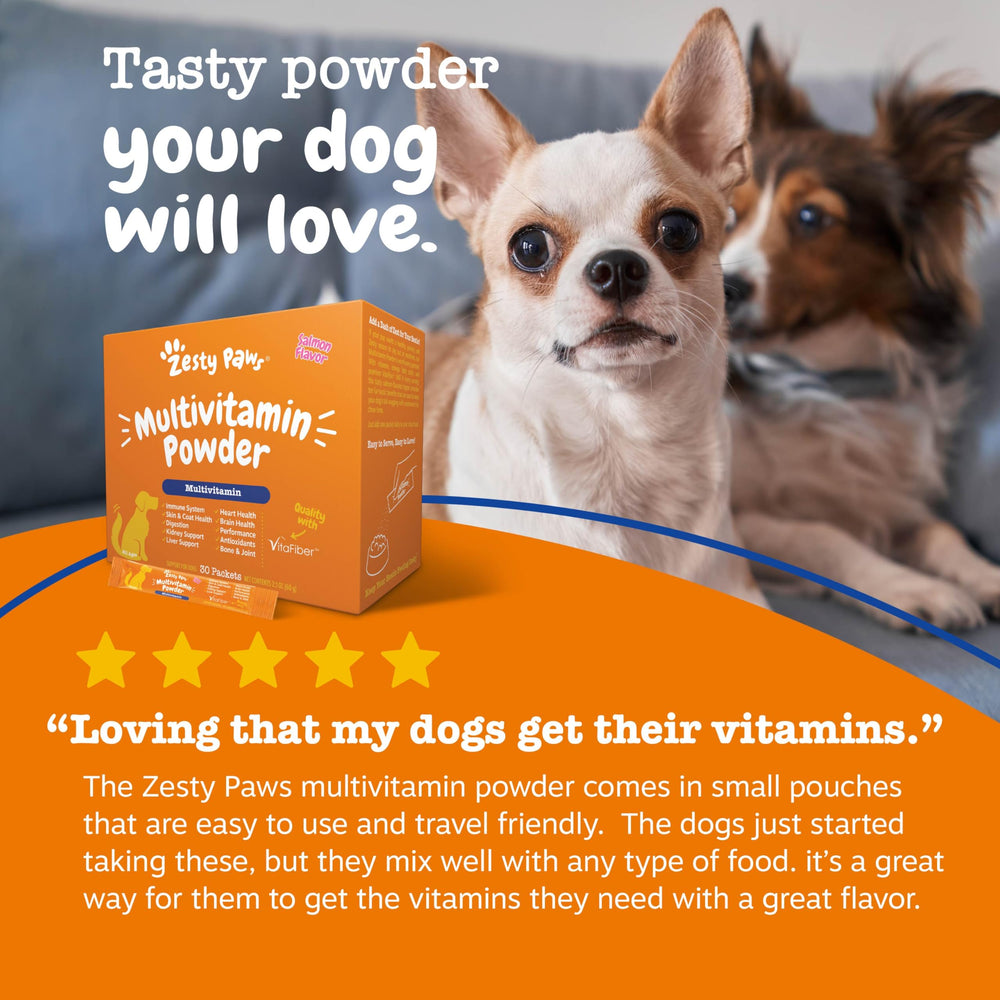 Zesty Paws, presentación en frasco dosificador para facilitar la dosis.