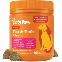 Zesty Paws prevencion garrapatas perros comprimidos fáciles de dar