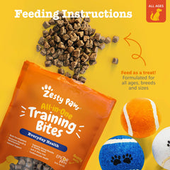 Primer plano de premios Zesty Paws PB con textura atractiva