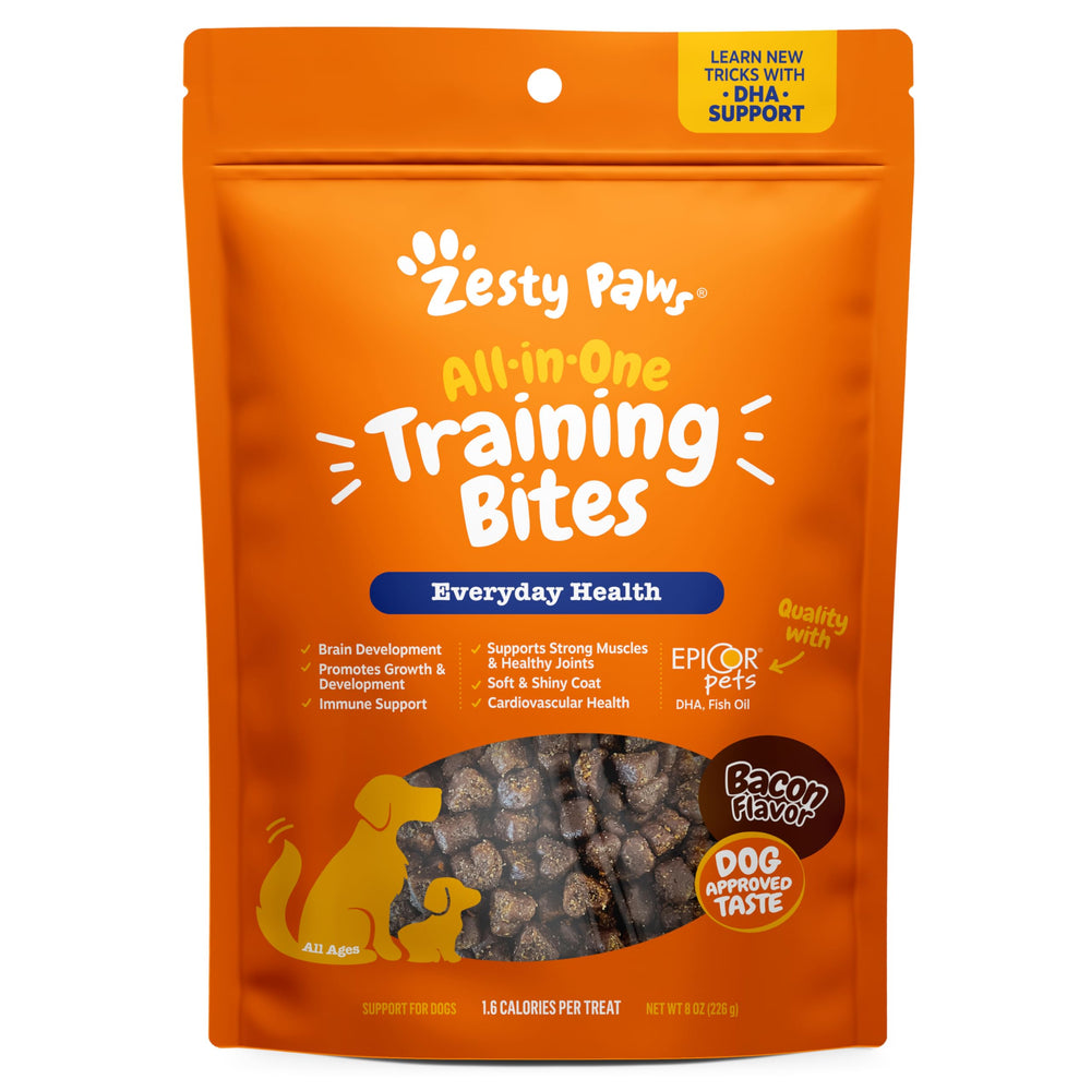 Zesty Paws Training Treats para perros: porciones suaves para entrenamiento.