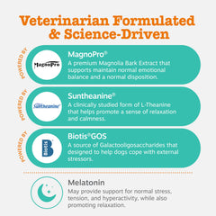 Zesty Paws Vet Strength Calming Bites porción diaria fácil de administrar para perros