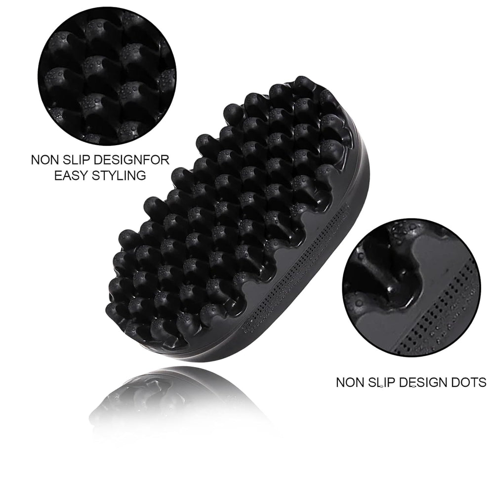 Material premium de caucho negro de ZHLKHIOP, suave con el cuero cabelludo.