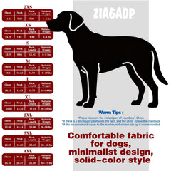 Camiseta ZIAGAOP de algodón ajuste seguro para razas pequeñas a grandes, uso diario.