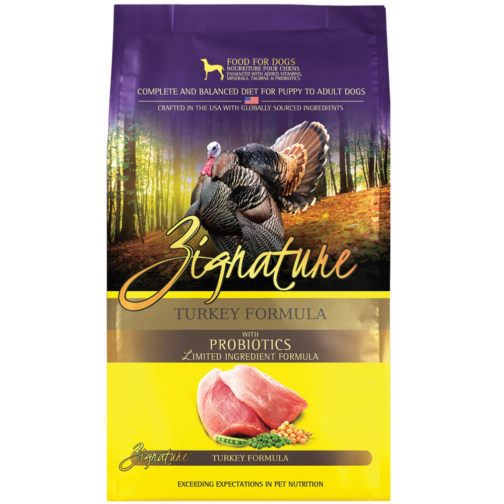 Zignature Pavo: gránulos de fórmula con ingredientes limitados para dieta simple y fácil de controlar.