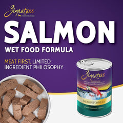 Zignature Salmón en lata de 13 oz opción para dieta rotativa.
