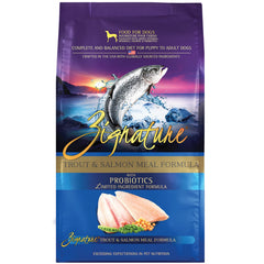 Zignature Trucha y Salmón, saco de 4 lb, ideal para alimentación diaria