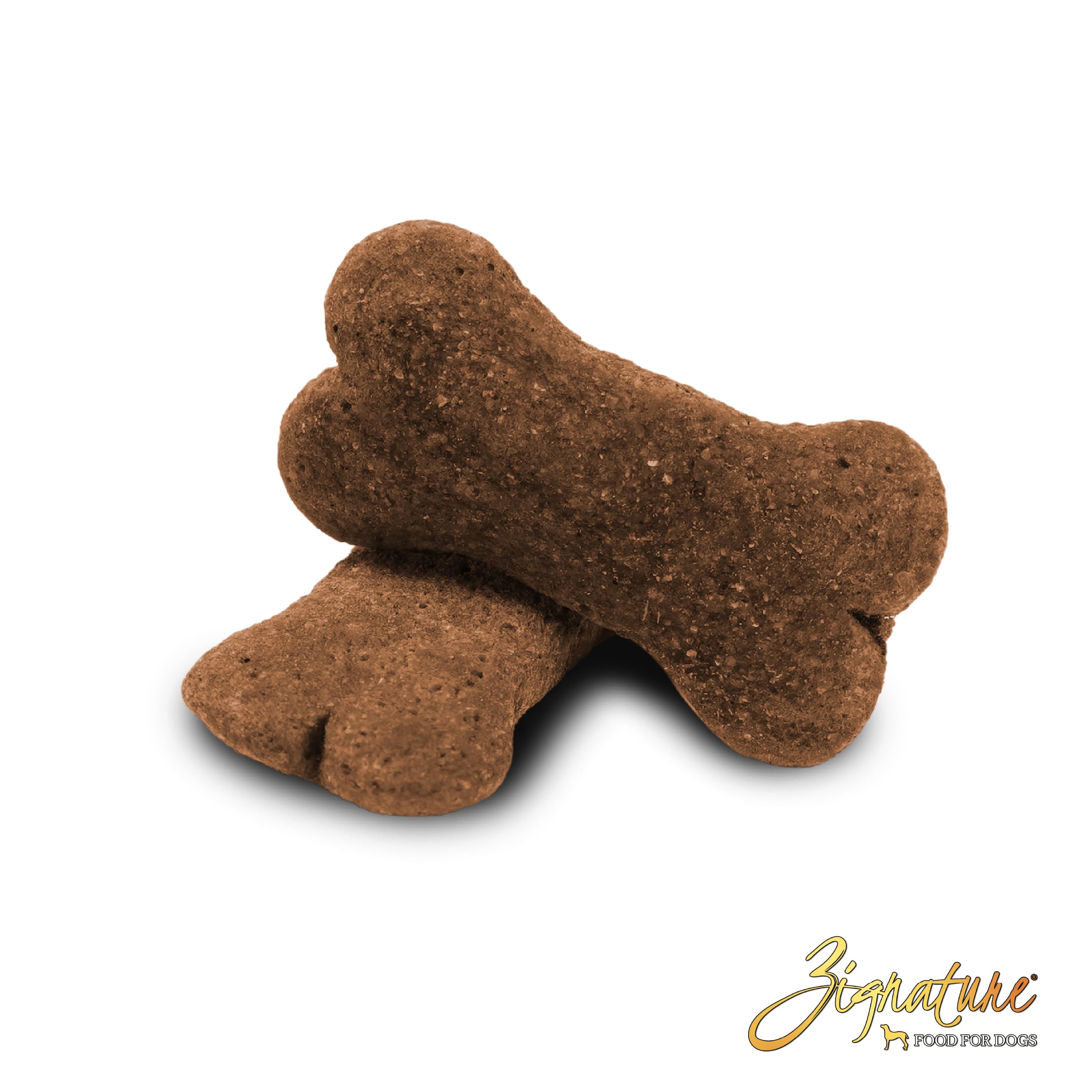 Galletas crujientes de venado de Zignature, perfectas para premiar en sesiones de entrenamiento.