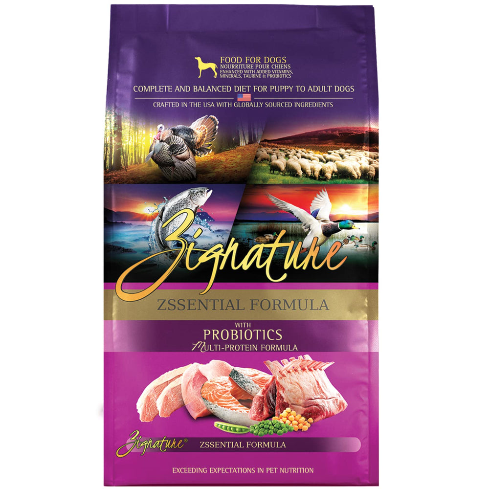 Zignature Zssential: presentación en bocados pequeños, sabrosos y fáciles de masticar para perros.