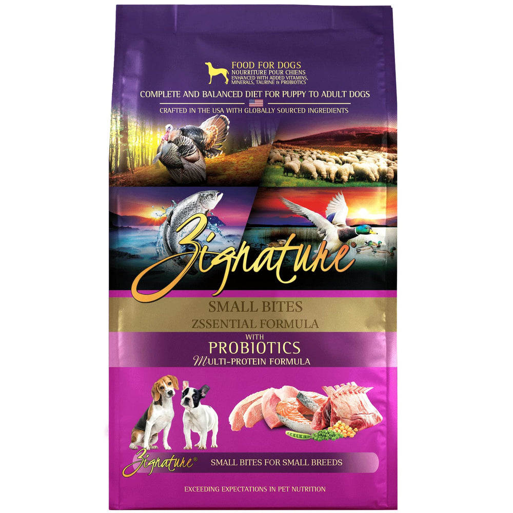 Zignature Zssential: bocado pequeño con pavo, salmón, cordero y pato para mordidas fáciles