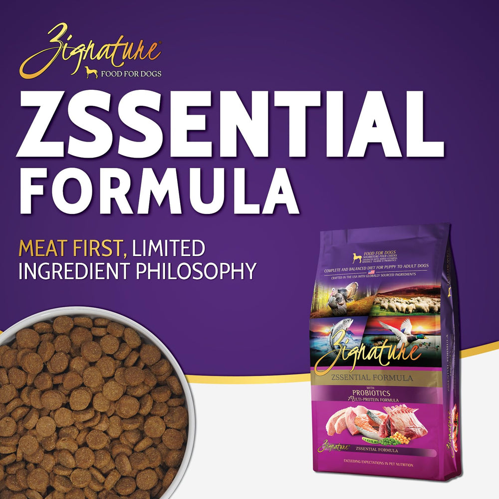 Zignature Zssential proteinas animales y pescado para dieta equilibrada