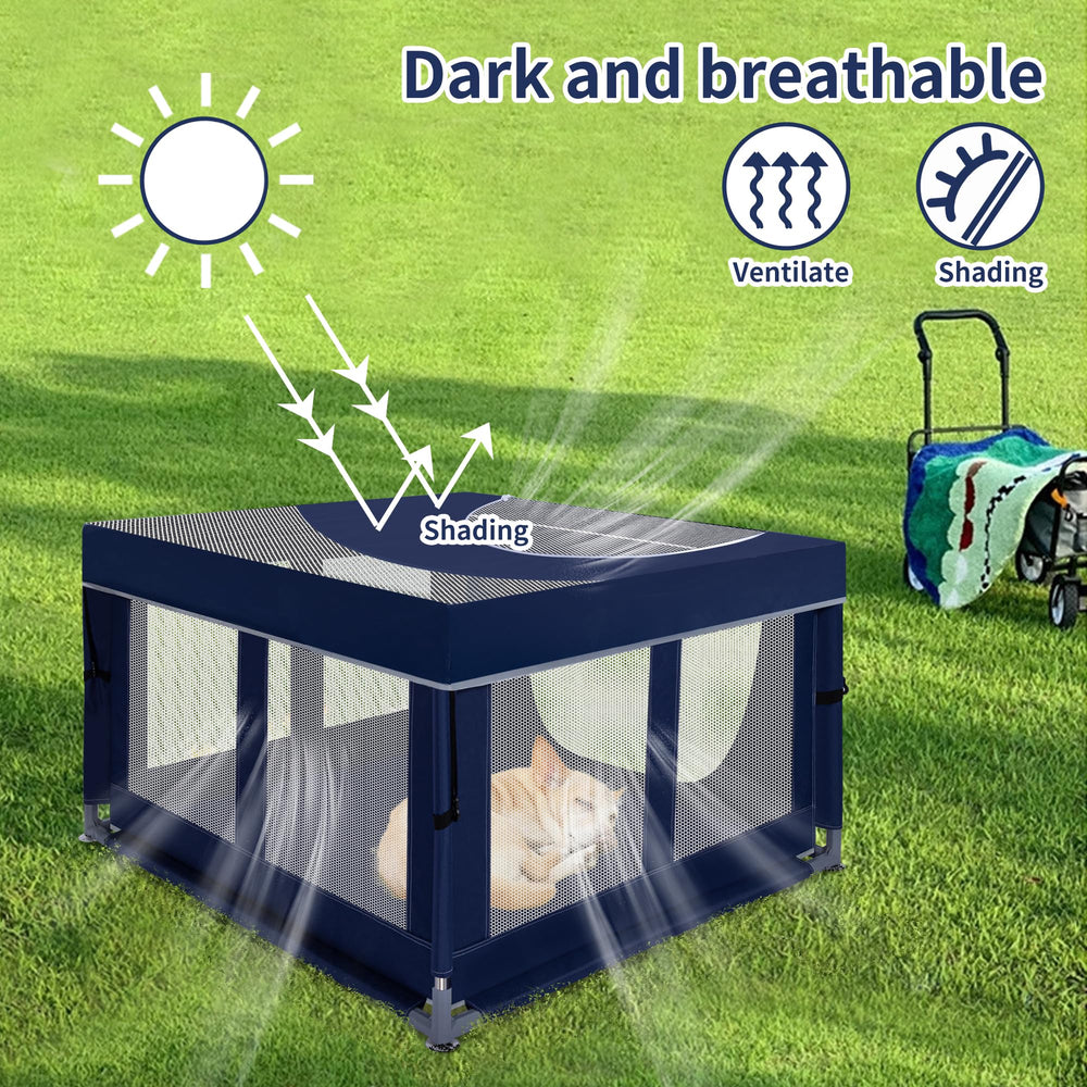Zikopomi Playpen utiliza materiales seguros y durables para mascotas.