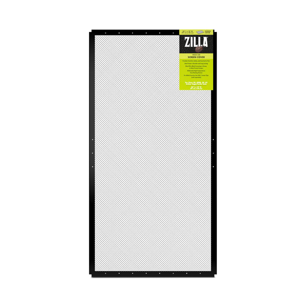 Zilla protector de malla, vista frontal, facilita flujo de aire en terrario.