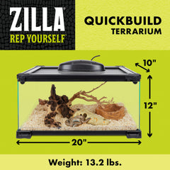 Tapa con cierre doble en Terrario Zilla QuickBuild para seguridad