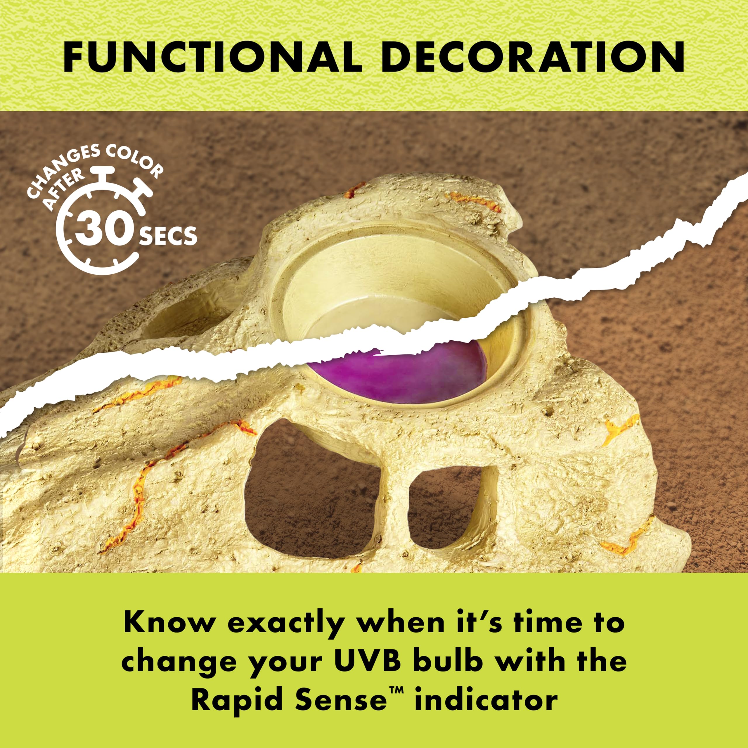 Zilla Rapid Sense Decor detector UVB: guía de referencia para bombillas UVB.