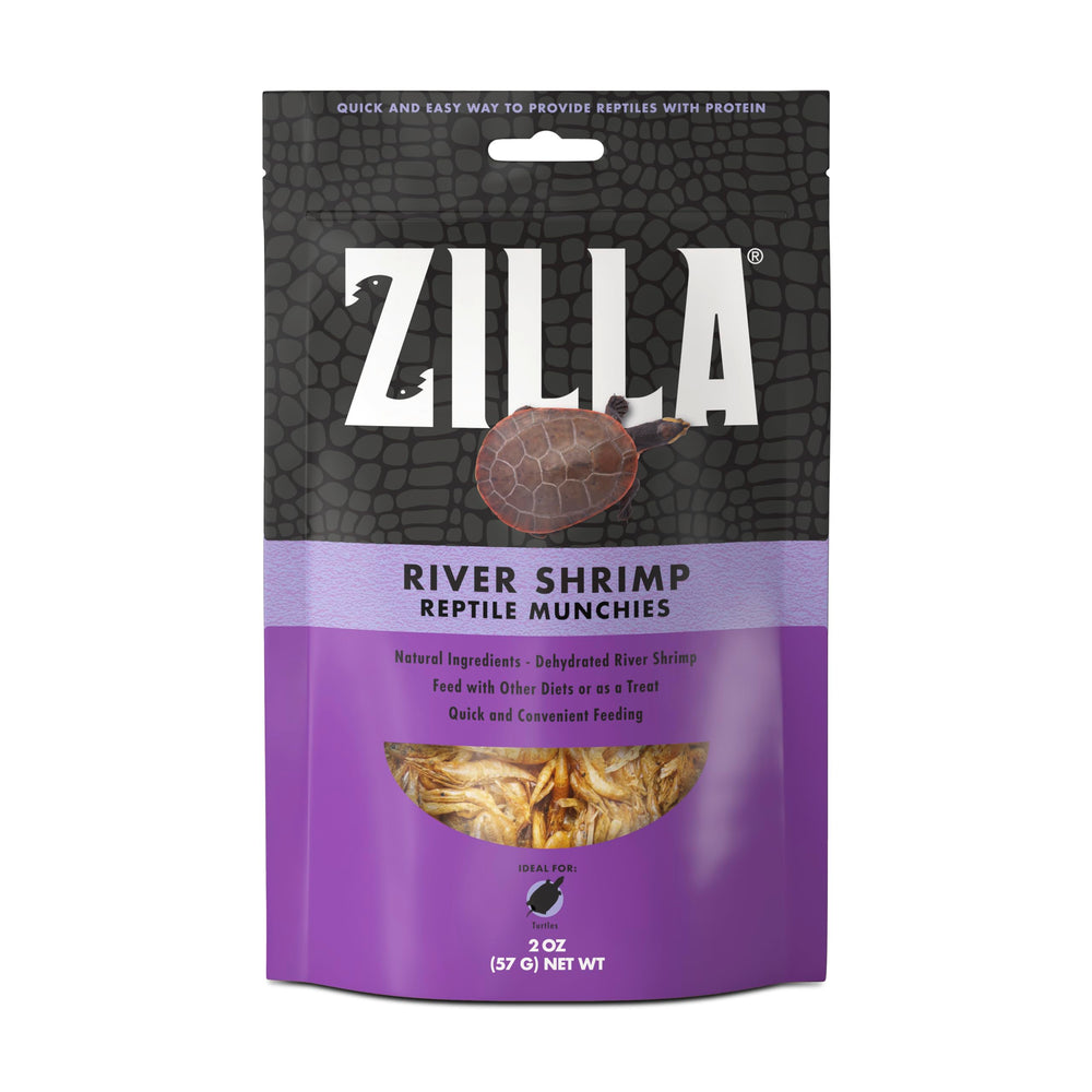 Zilla Camarón de Río para tortugas, snack proteico listo para servir.