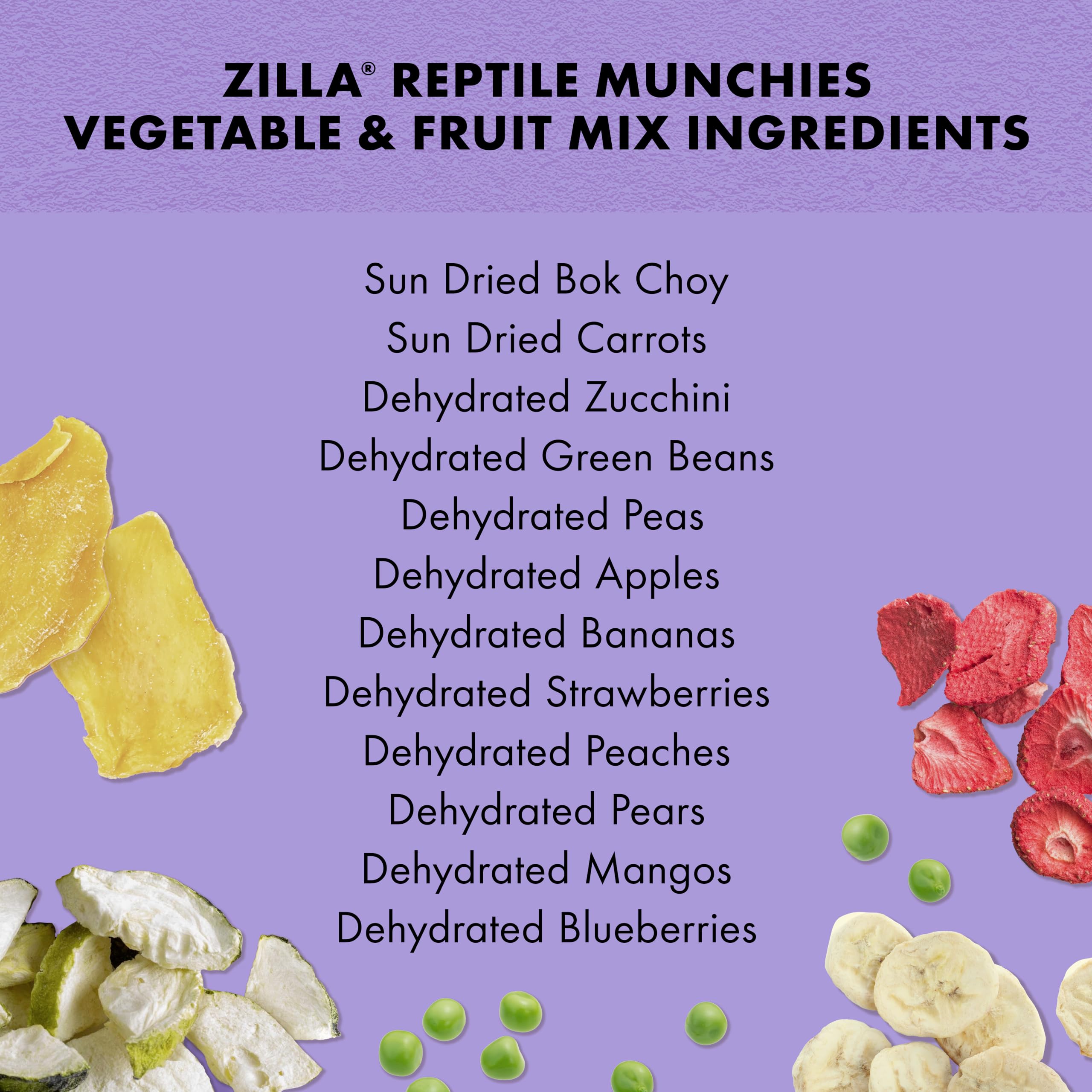 Zilla Reptile Munchies textura crujiente tras hidratar.