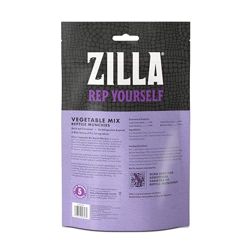 Zilla Reptile Munchies Servir en cuencos, fácil de combinar con verduras.