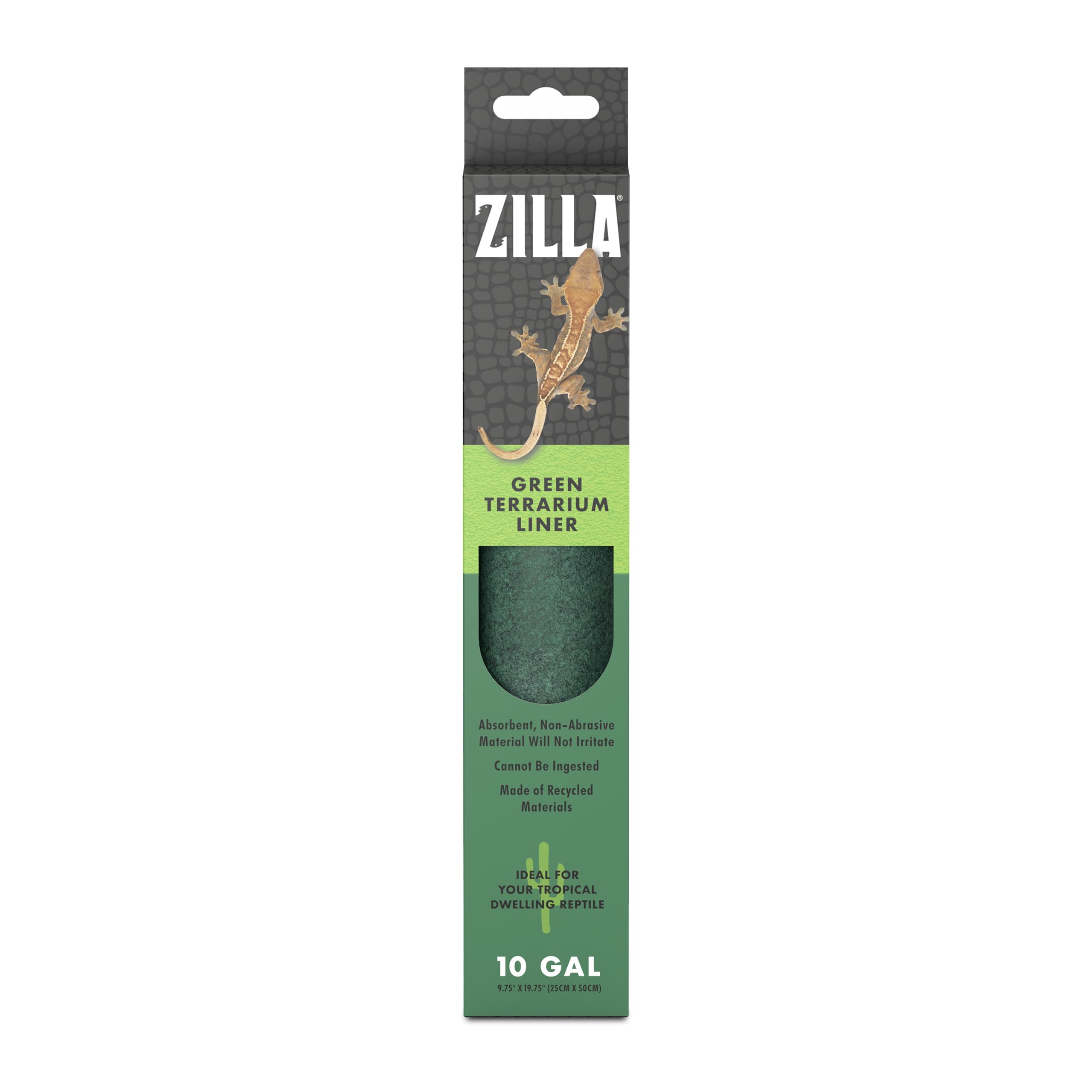 Zilla Terrario Liner verde 10G: superficie suave y absorbente para reptiles
