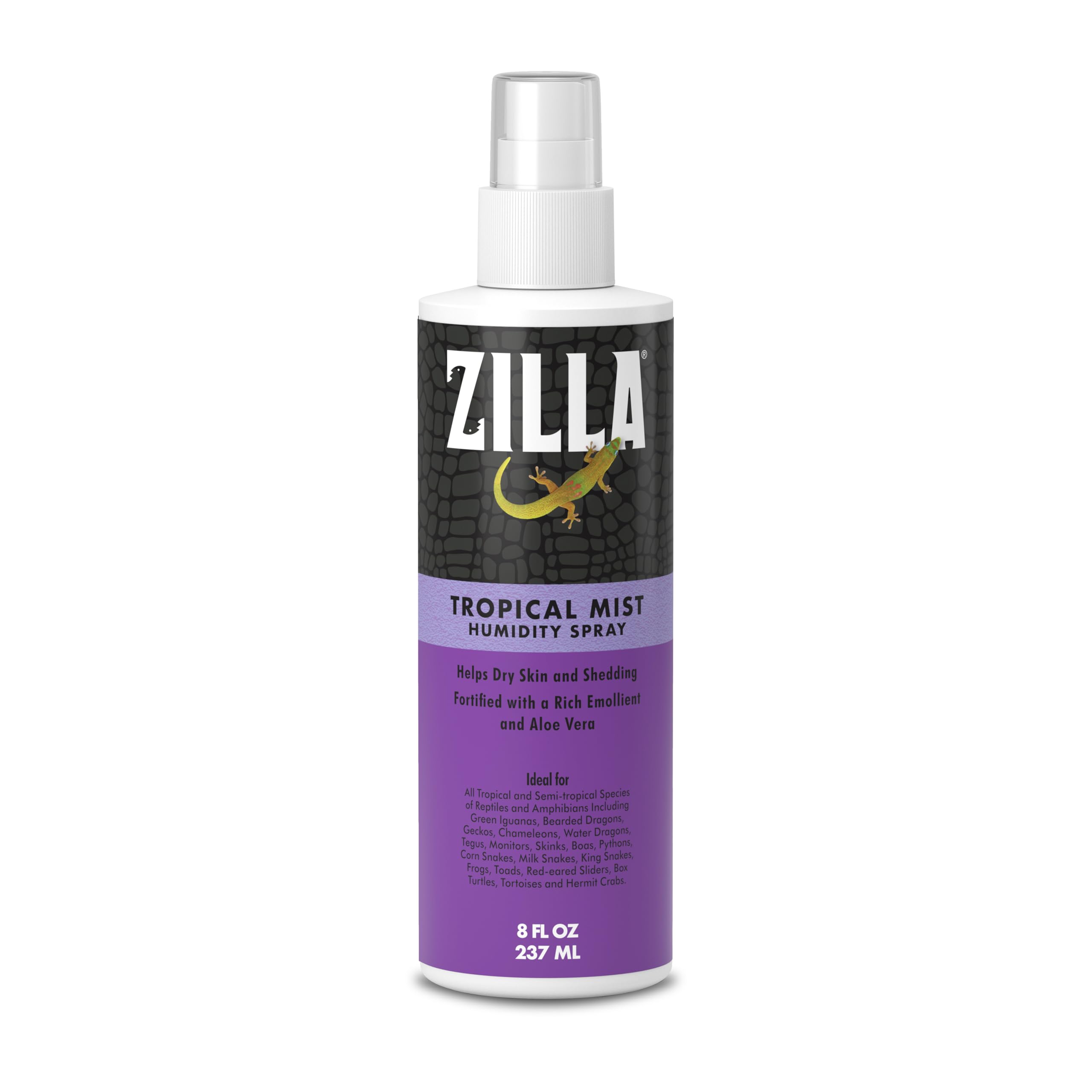 Zilla Tropical Mist: aplicación directa en reptil para mantener la humedad