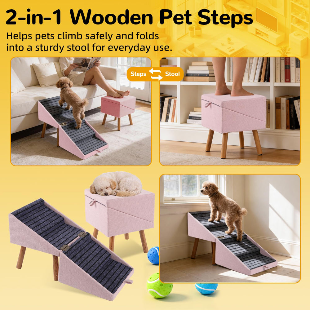 Ziluce escalera para perro con dimensiones compactas para guardar cuando no se usa