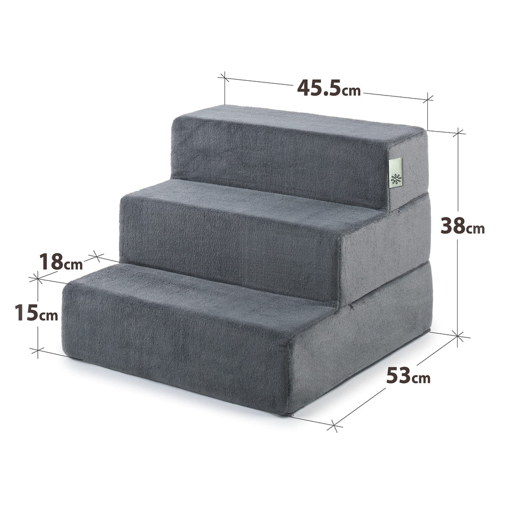 Zinus Easy Pet Stairs, color gris carbón para combinar con la sala.