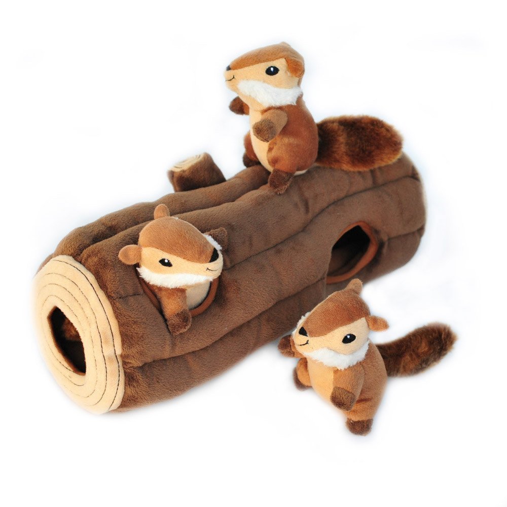 ZippyPaws Burrow registro de ardilla, estimula la curiosidad del perro
