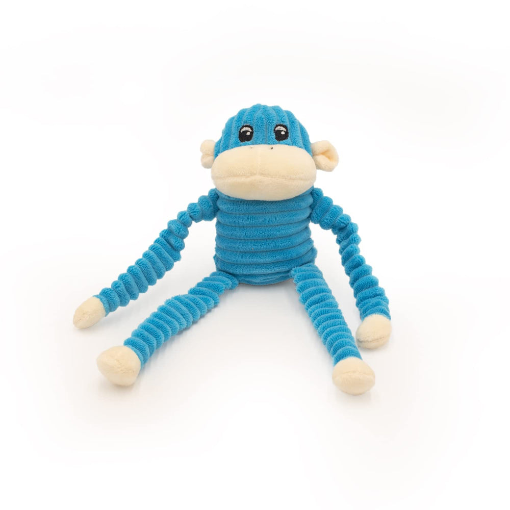 ZippyPaws Crinkle Monkey, dos-colores-juguete-perro, perfecto para juego interactivo y compañía.