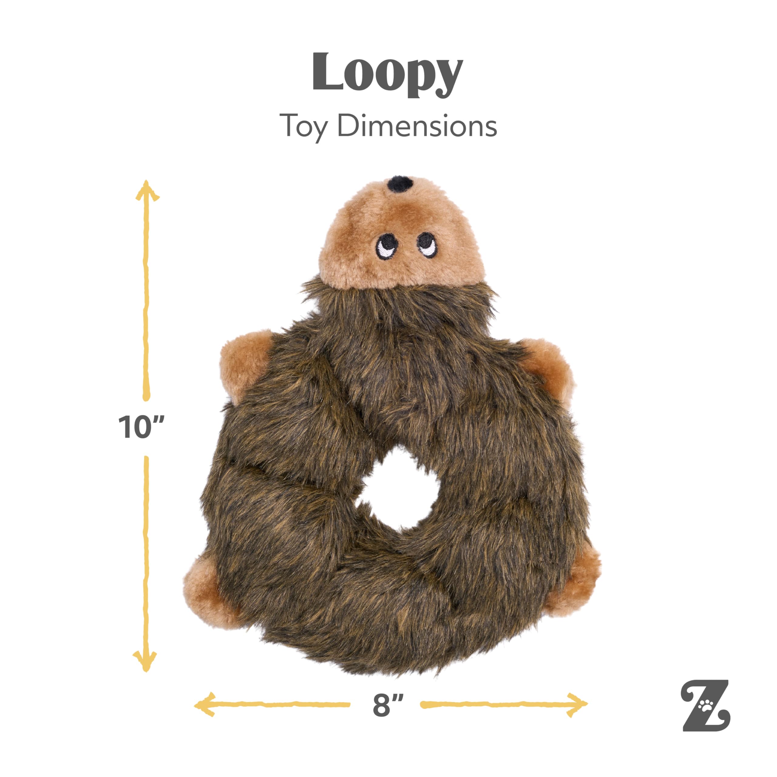 ZippyPaws Loopy erizo duradero y ligero, fácil de lanzar y transportar.