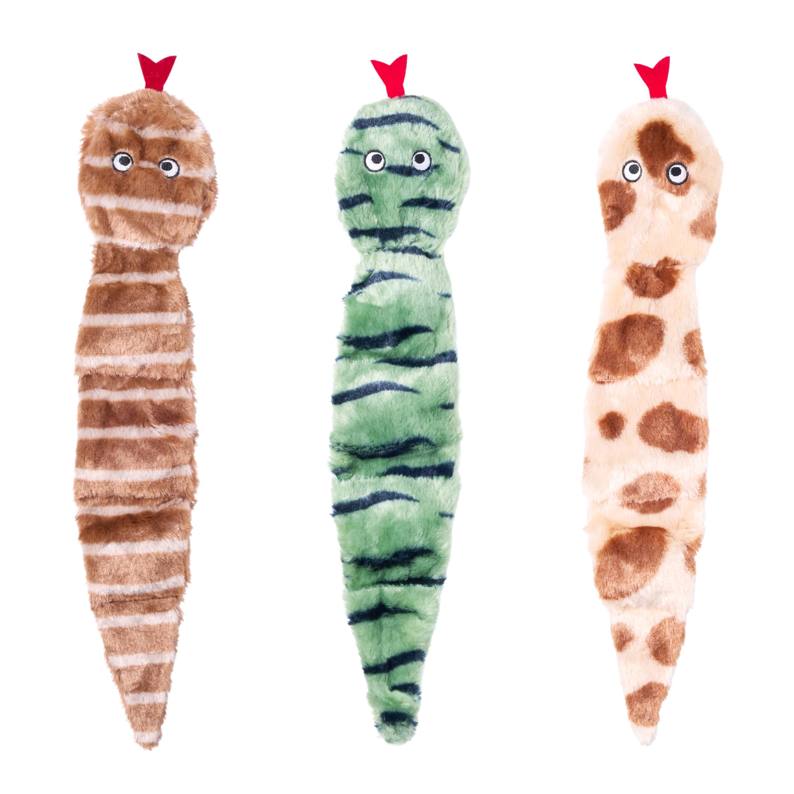 ZippyPaws Skinny Peltz serpientes del desierto: juego sin relleno para perros activos